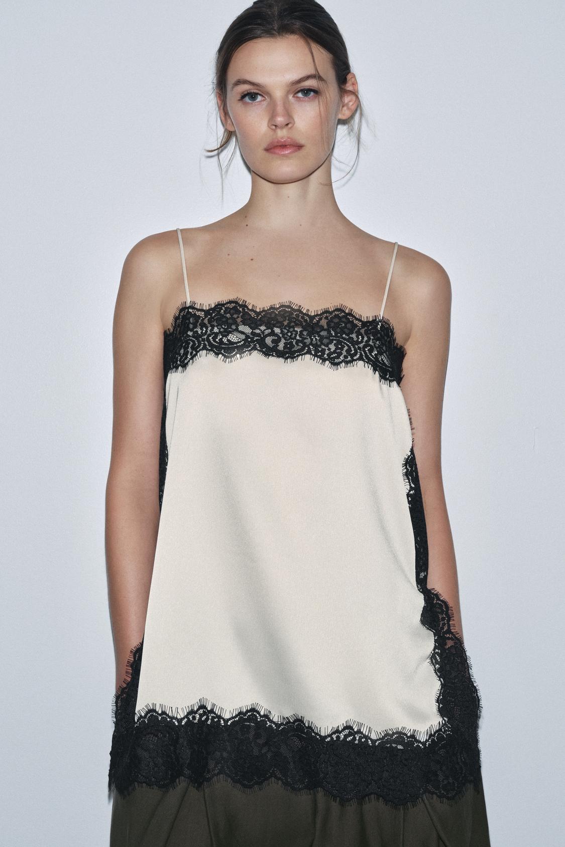 VERA | Satin-Minikleid mit Spitze