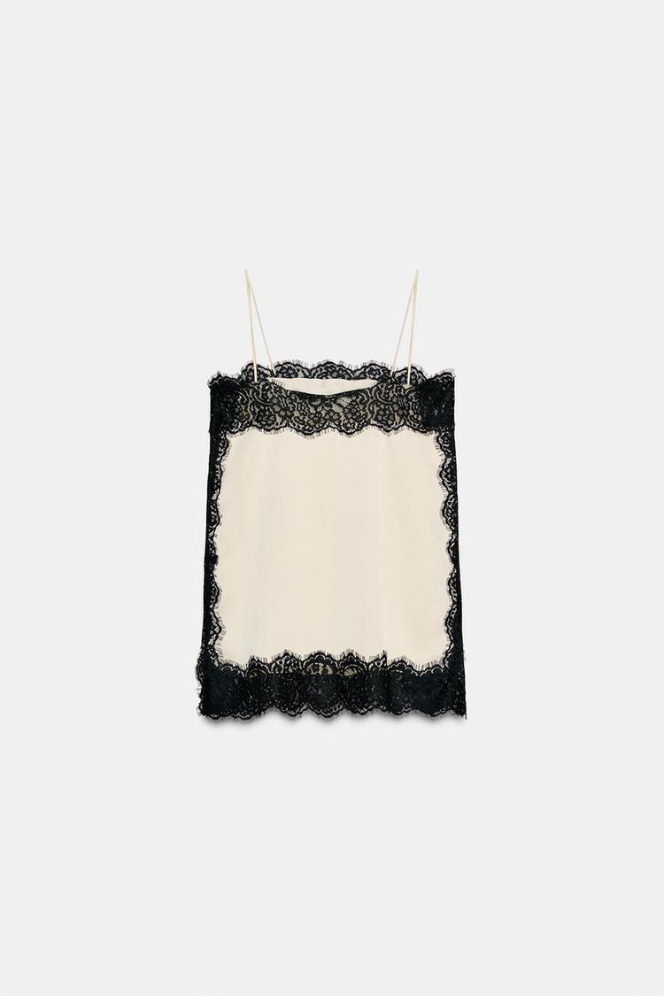 VERA | Satin-Minikleid mit Spitze