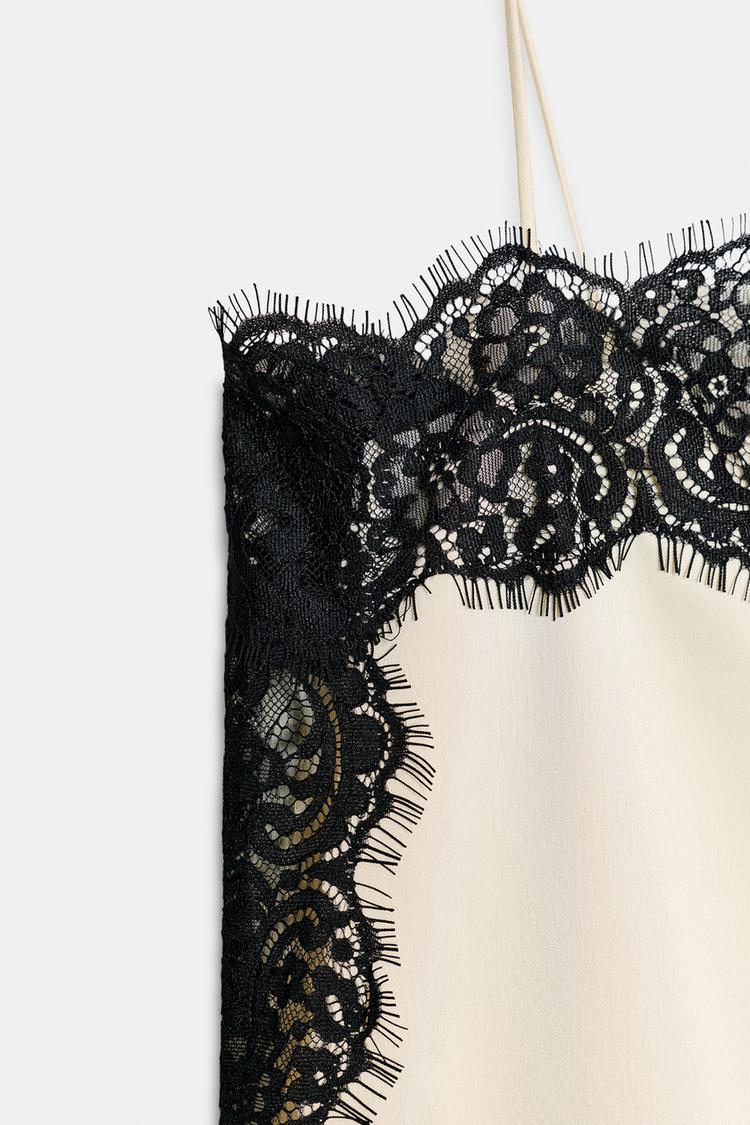 VERA | Satin-Minikleid mit Spitze