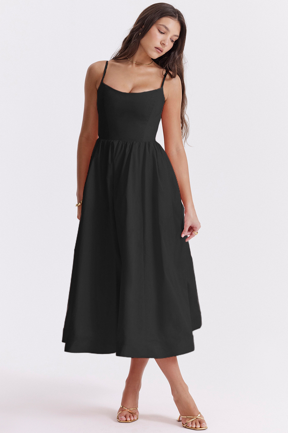 ESTELLE | Elegantes Korsett Sommer Midi Kleid