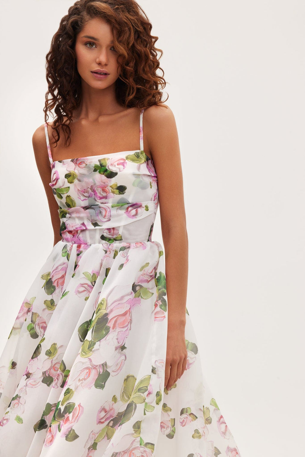 EMERY | Florales Midikleid