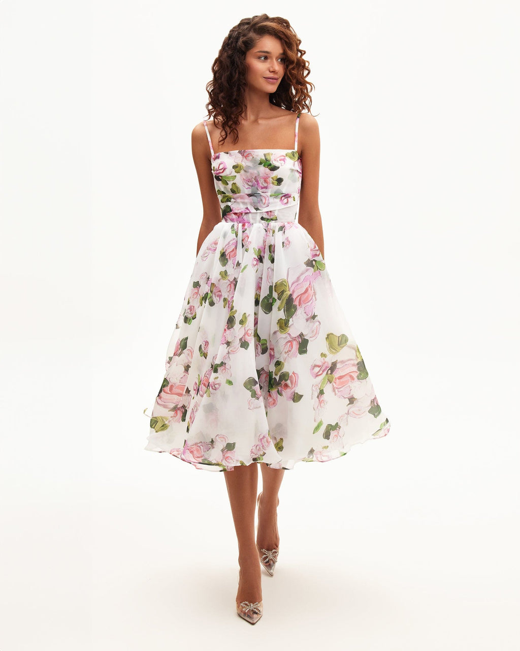 EMERY | Florales Midikleid
