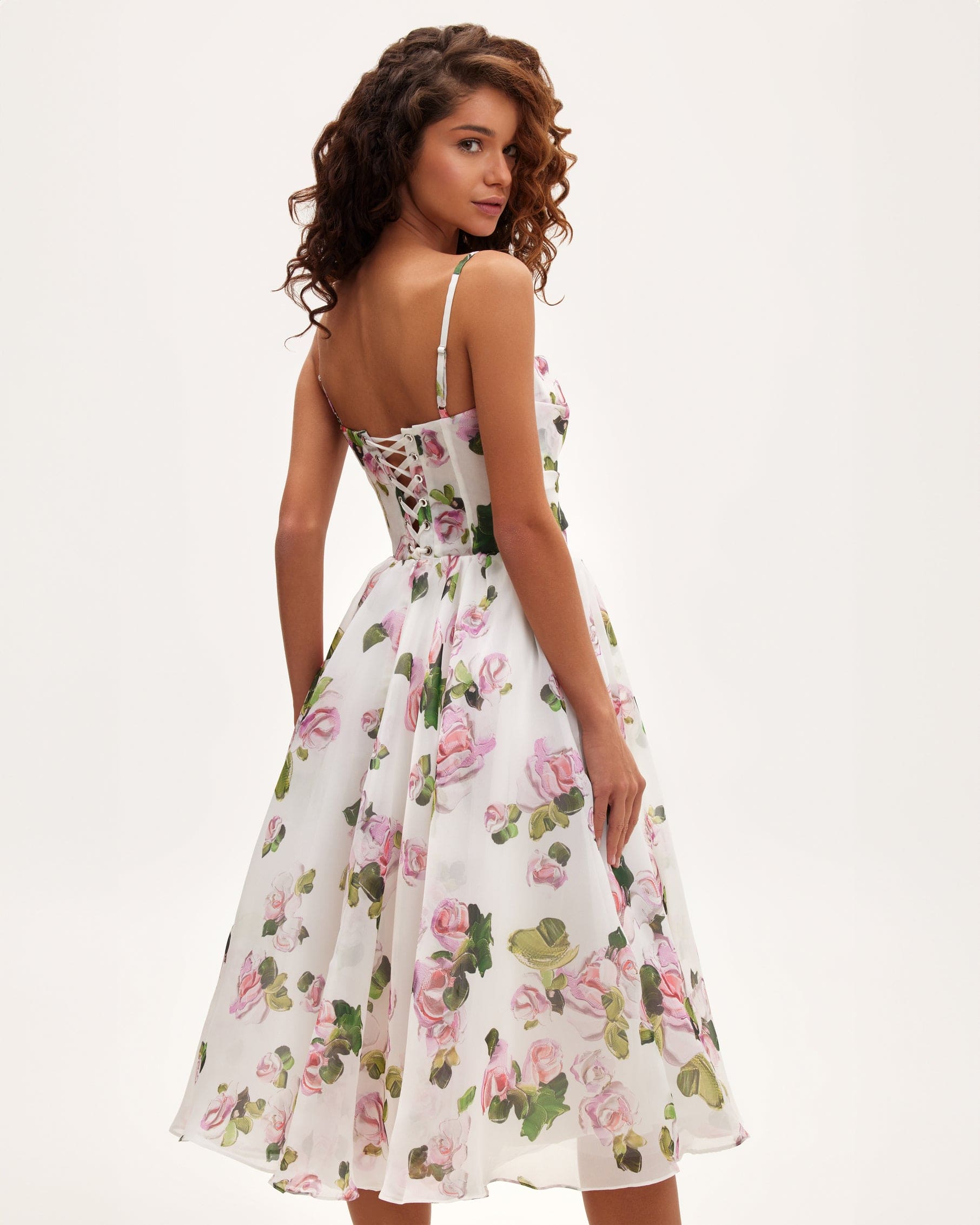 EMERY | Florales Midikleid