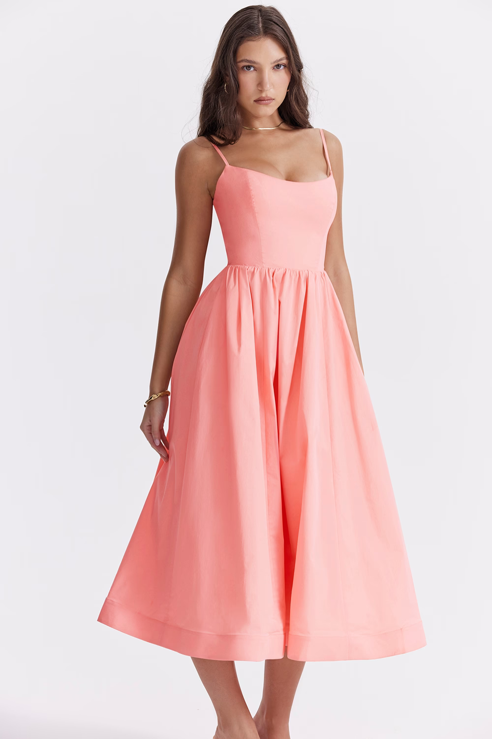 ESTELLE | Elegantes Korsett Sommer Midi Kleid