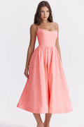 ESTELLE | Elegantes Korsett Sommer Midi Kleid