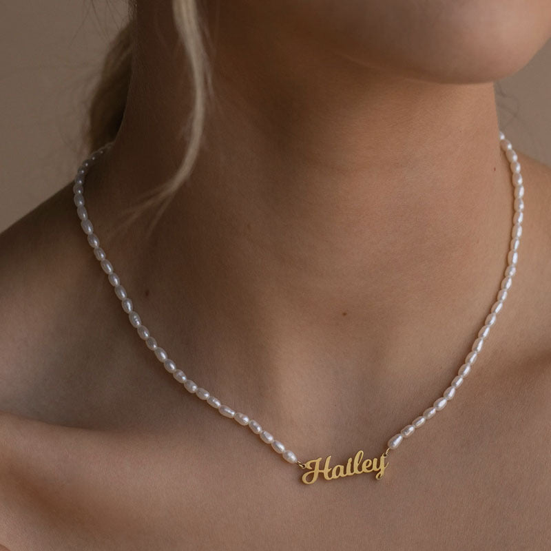 Collar Personalizado con Nombre en Perlas