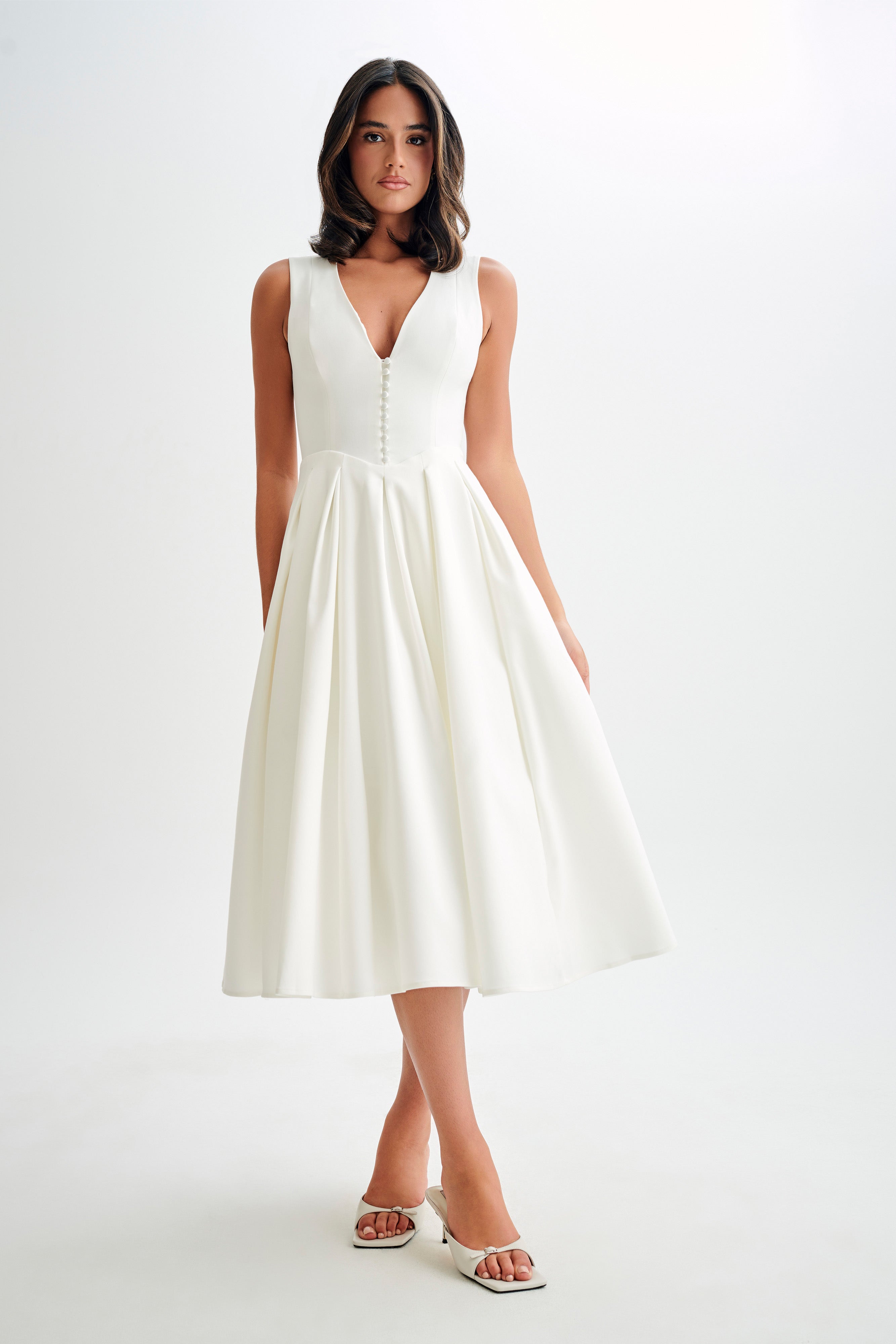 CHRISTINE | Ärmelloses Midikleid