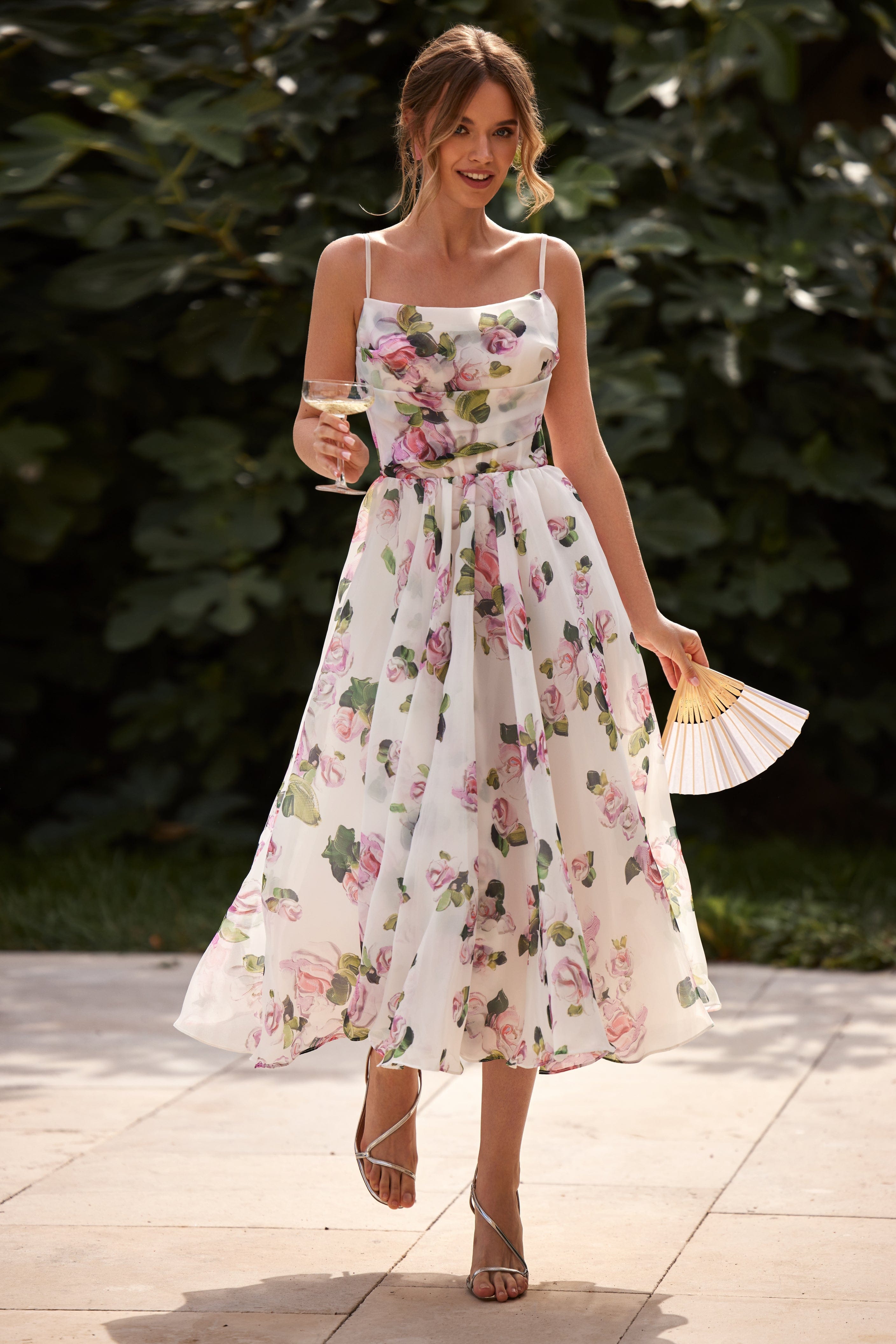 EMERY | Florales Midikleid