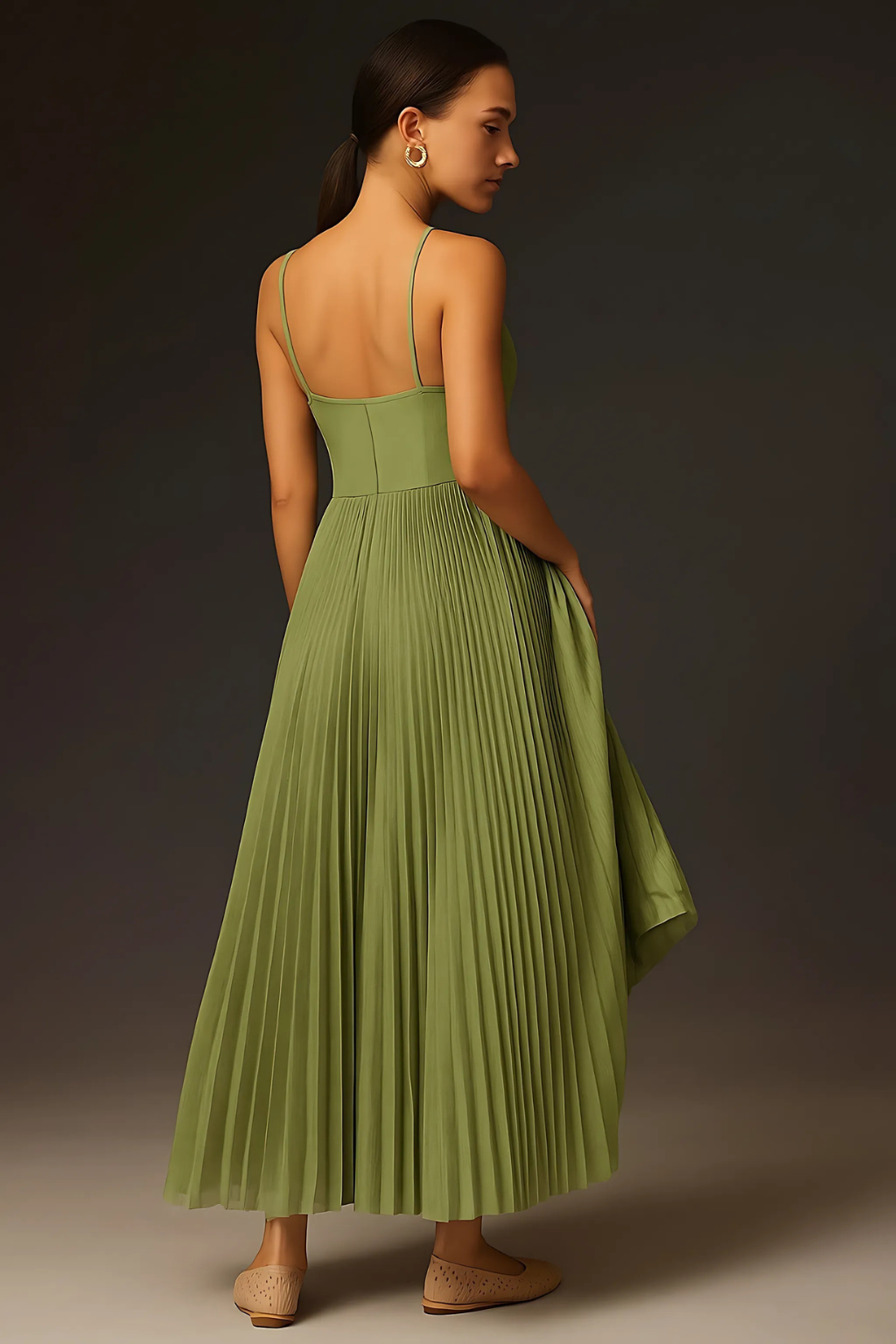 AURELIA | Fließendes Plissee Maxi Kleid