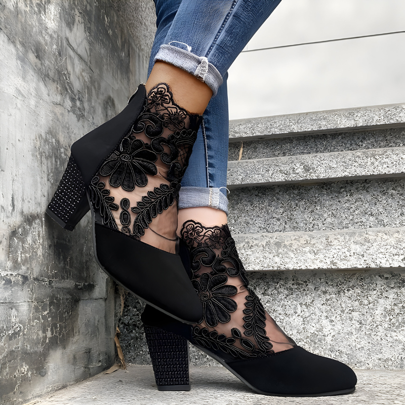 NORA | Elegante Spitzen High Heels