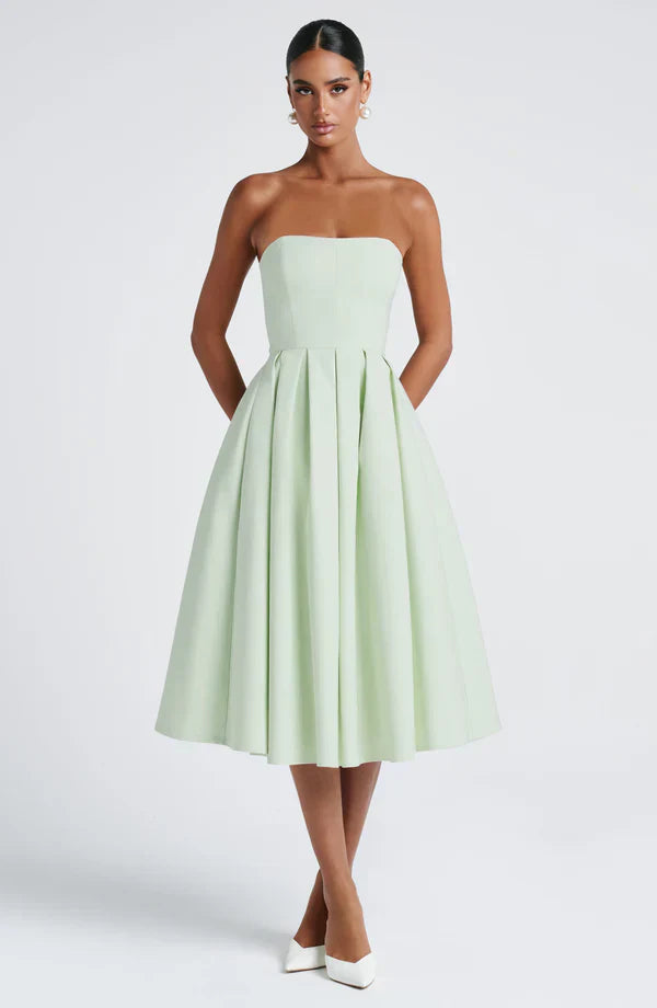 LAILA-MARIE | Curve Torch Midikleid