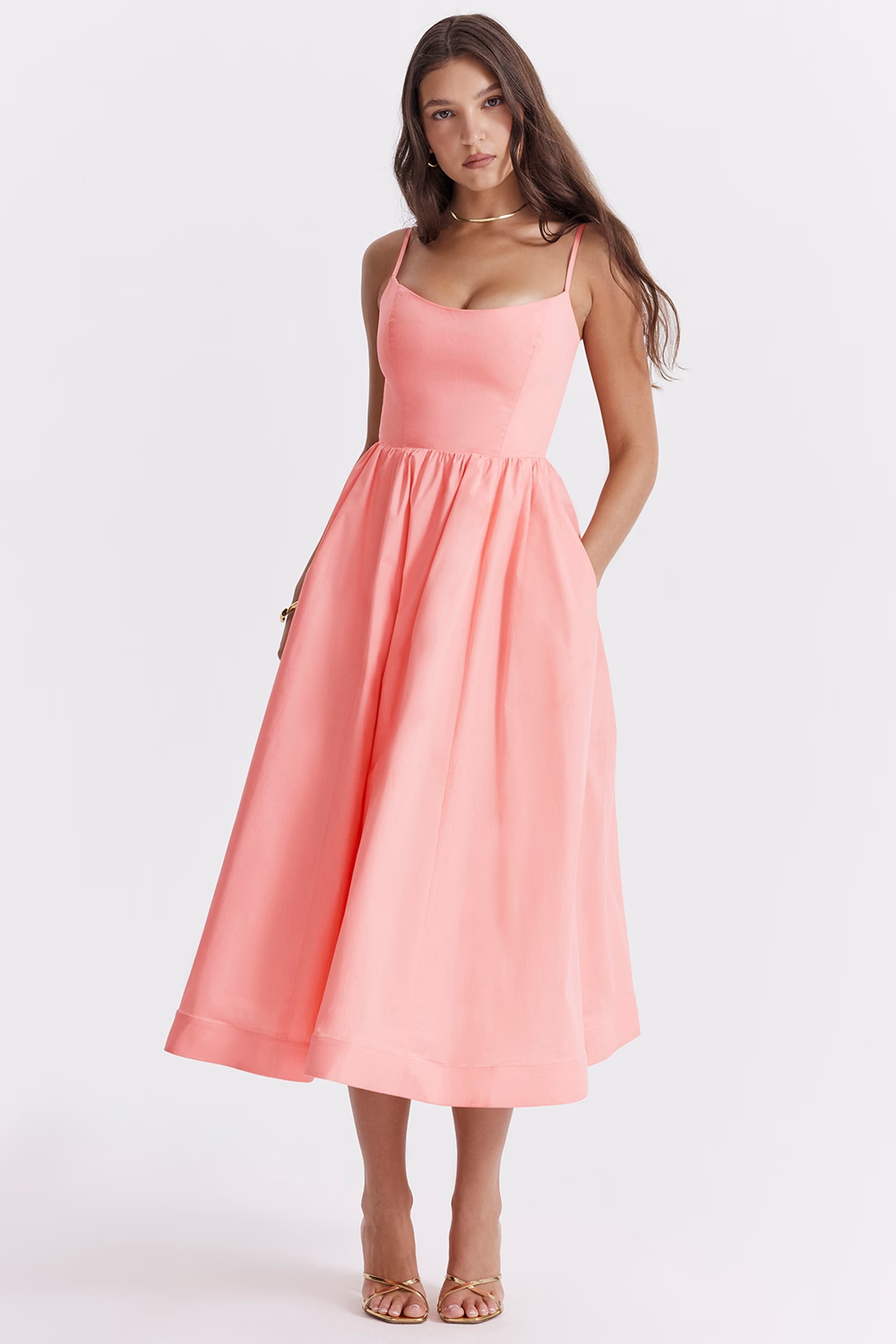 ESTELLE | Elegantes Korsett Sommer Midi Kleid