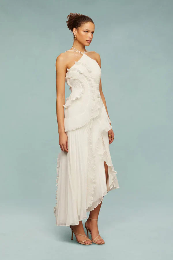 LIYANA | Spiral-Rüschenkleid