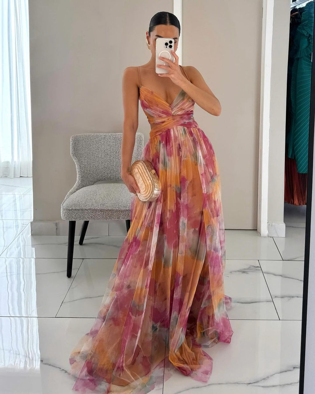 GISELLE | Vestido Maxí de chiffon