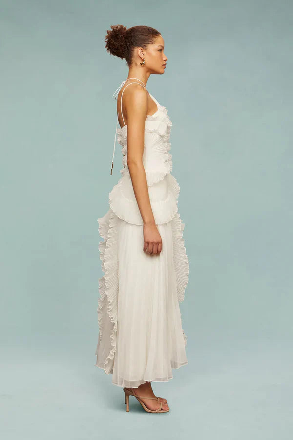 LIYANA | Spiral-Rüschenkleid