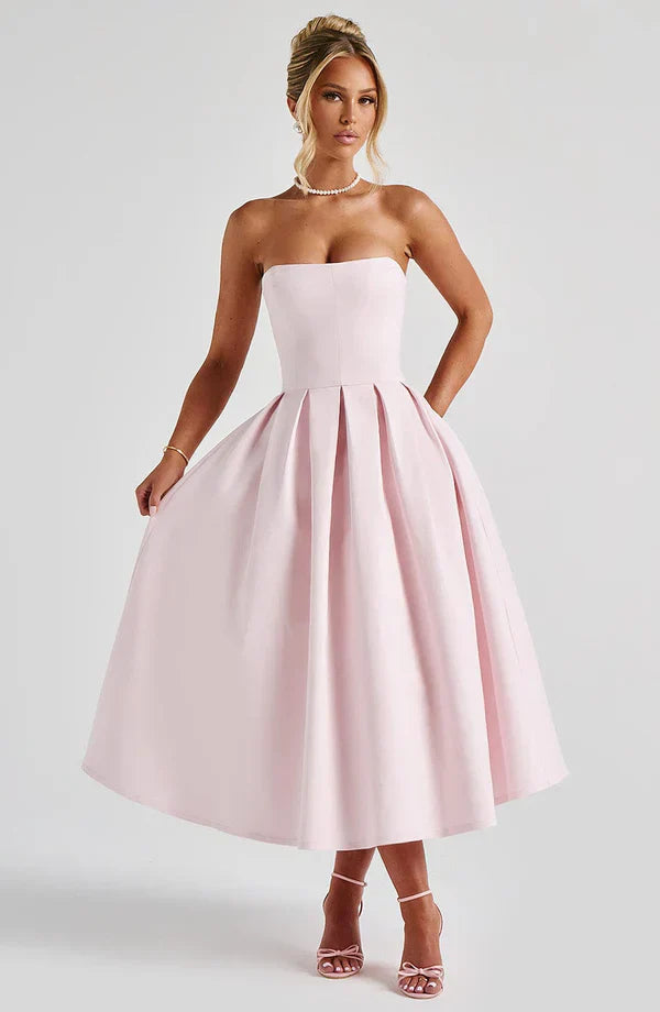 LAILA-MARIE | Curve Torch Midikleid