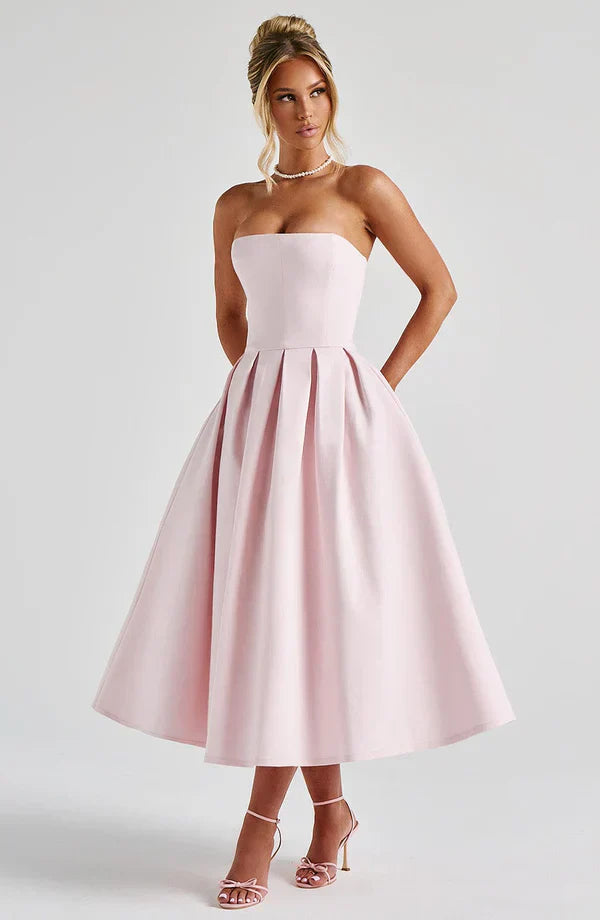 LAILA-MARIE | Curve Torch Midikleid