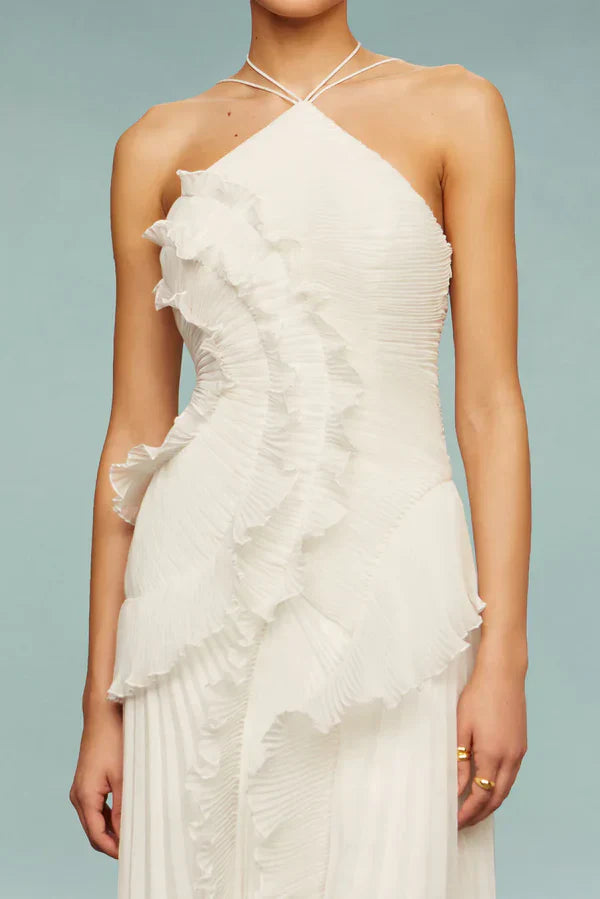 LIYANA | Spiral-Rüschenkleid
