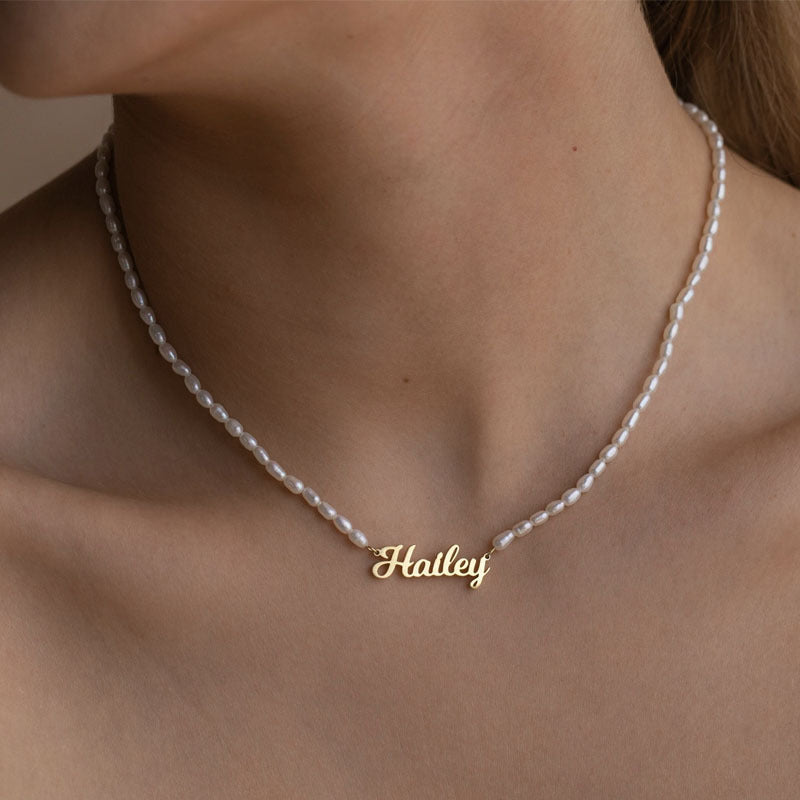 Collar Personalizado con Nombre en Perlas