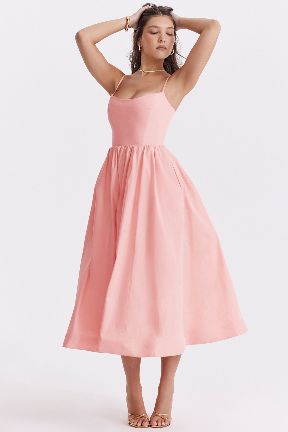 ESTELLE | Elegantes Korsett Sommer Midi Kleid