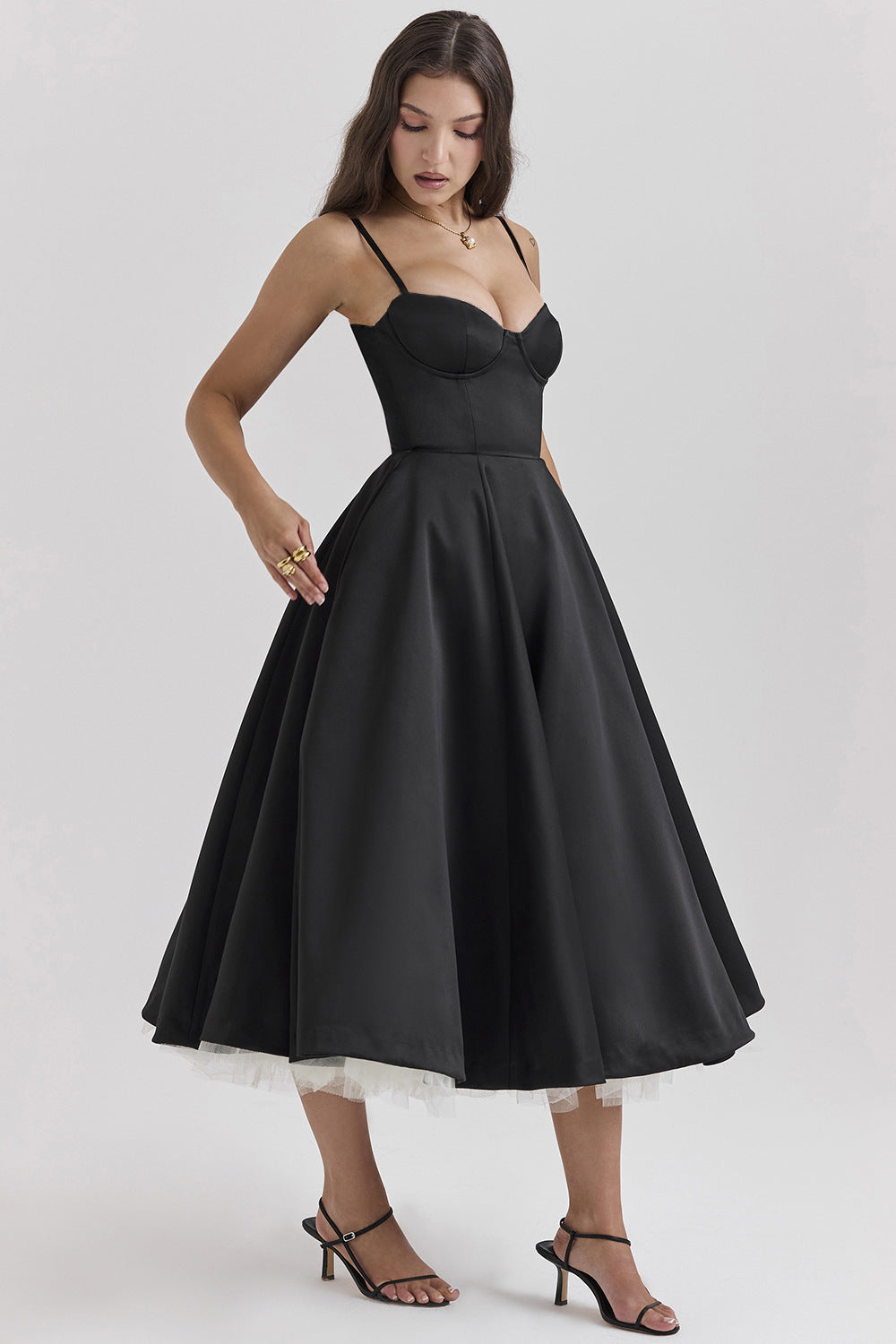YLIANA | Romantisches Sommer Midi Kleid