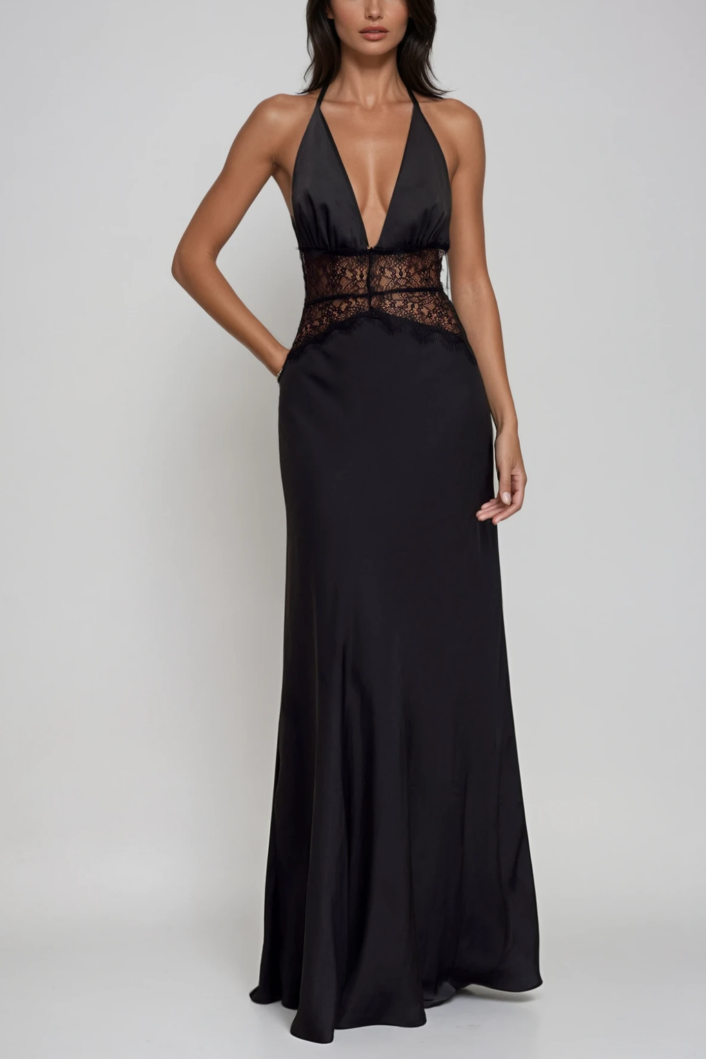 SELINA | Stilvolles Maxikleid mit Transparenter Taille