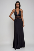 SELINA | Stilvolles Maxikleid mit Transparenter Taille