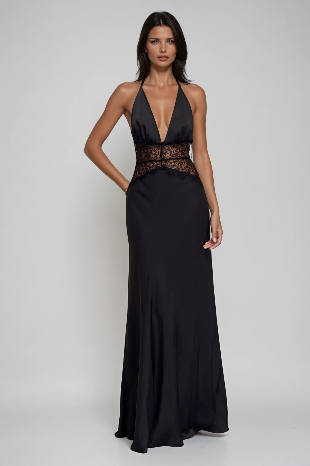 SELINA | Stilvolles Maxikleid mit Transparenter Taille