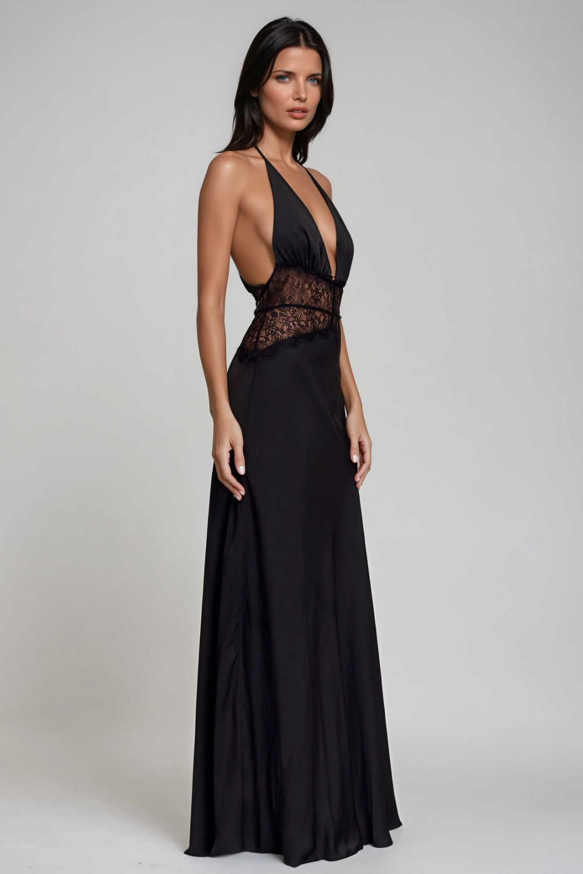 SELINA | Stilvolles Maxikleid mit Transparenter Taille