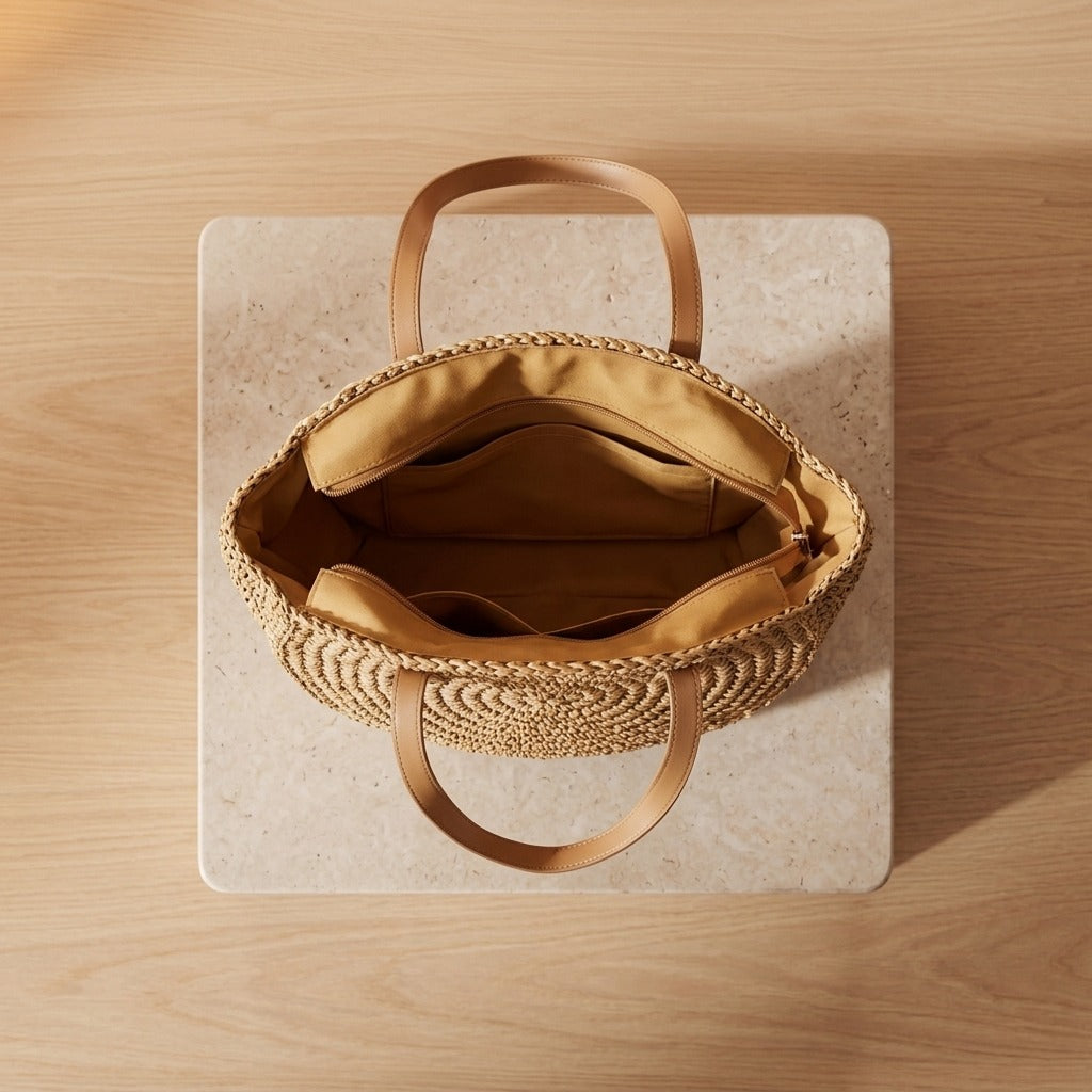 Bolso Capazo Circular de Paja Lucía Rivas