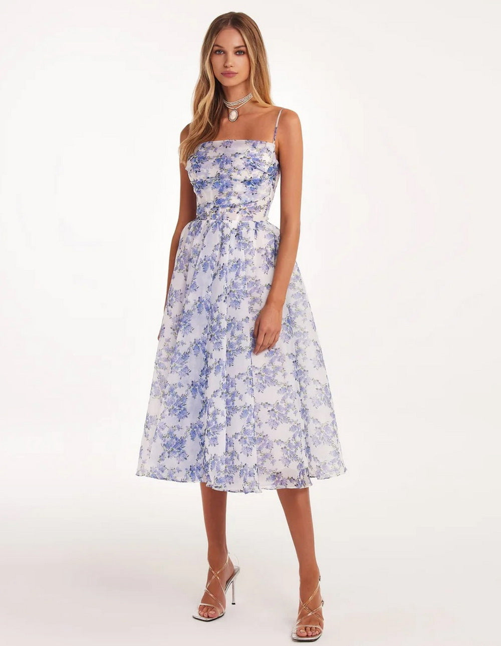 EMERY | Florales Midikleid