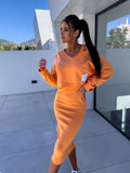 JONNA | Chic Zweiteiler-Set mit Crop-Top  und Geripptem Midirock
