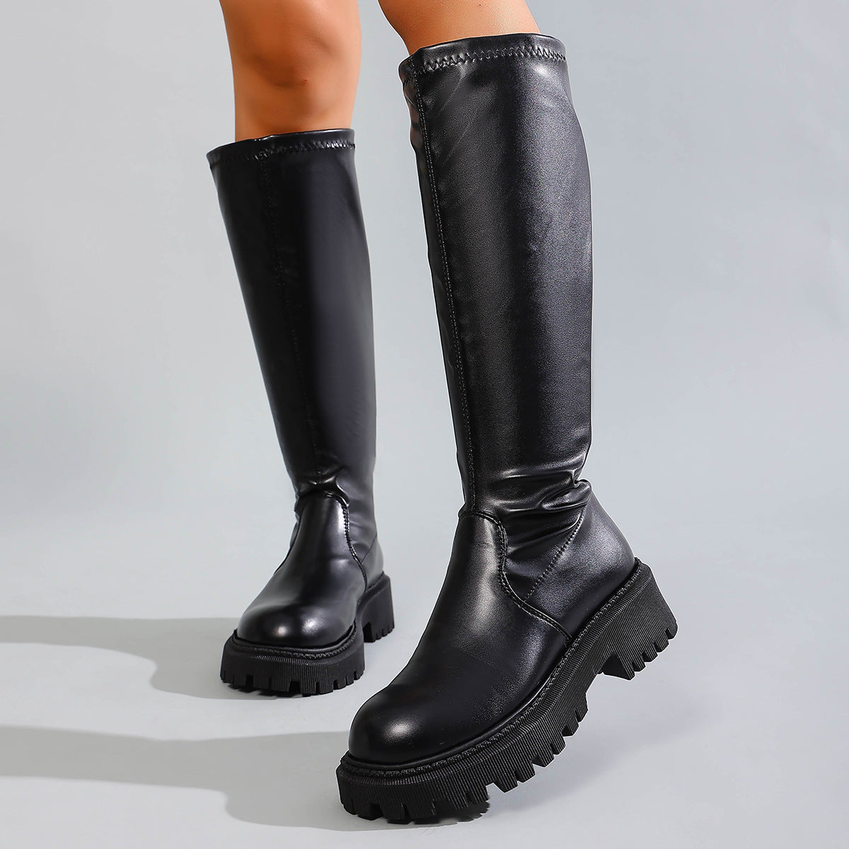 MASIE | Schwarze kniehohe Stiefel