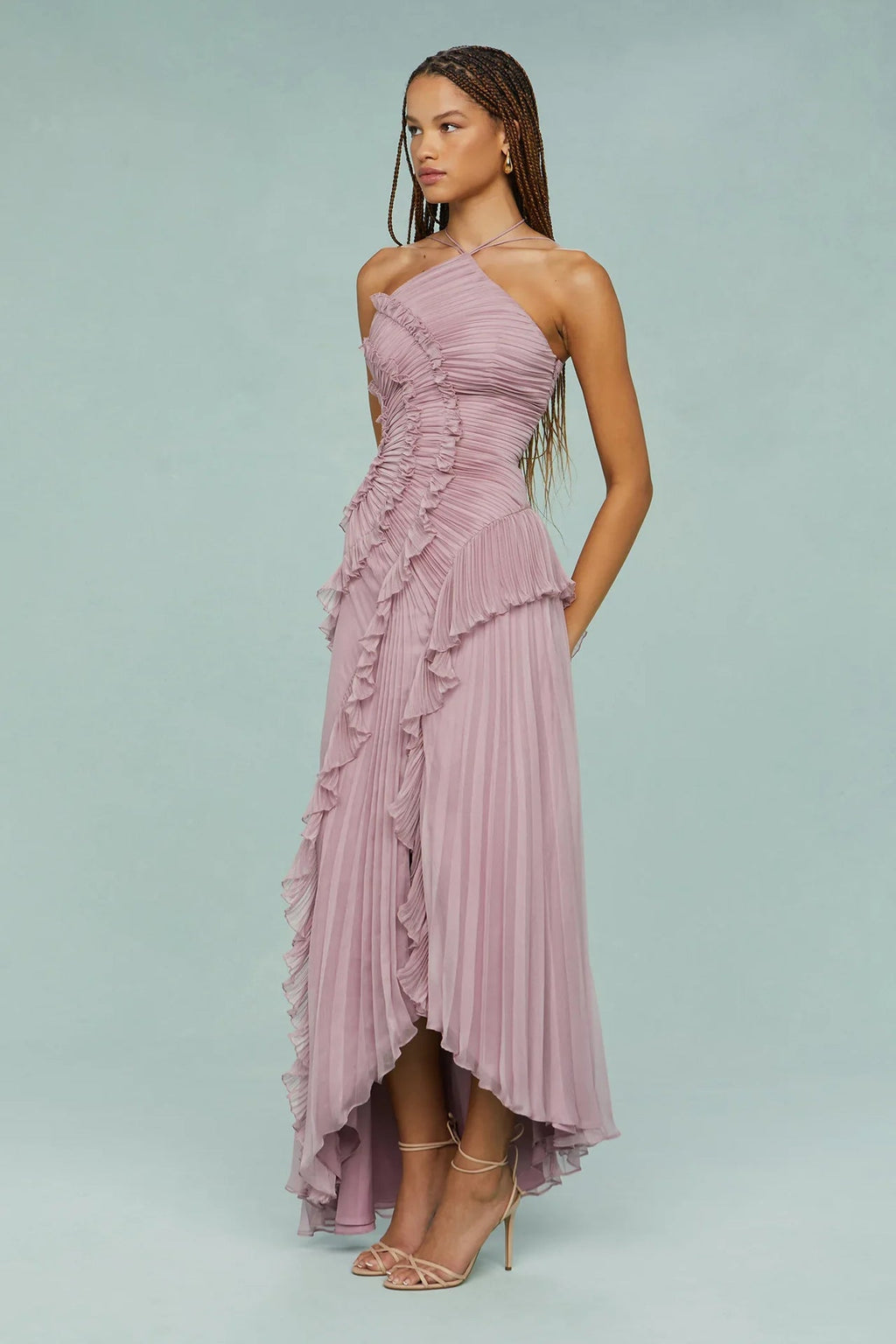 LIYANA | Spiral-Rüschenkleid