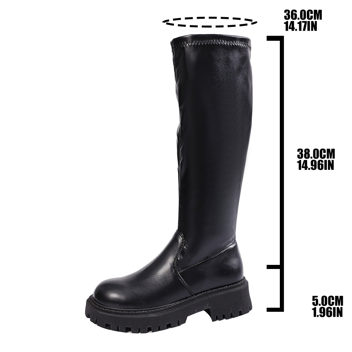 MASIE | Schwarze kniehohe Stiefel