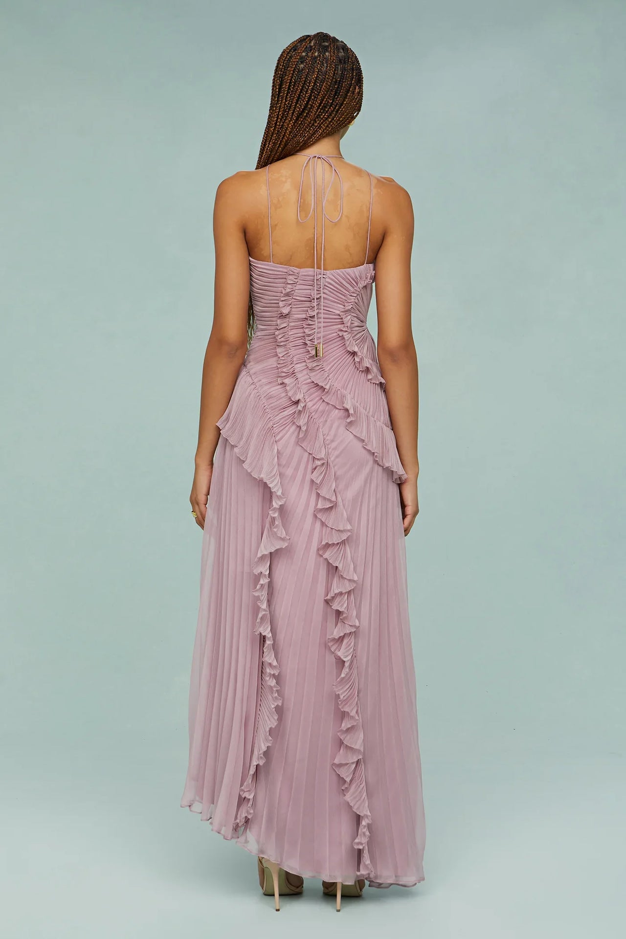 LIYANA | Spiral-Rüschenkleid