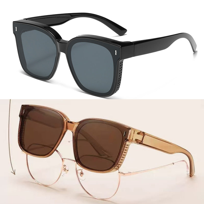 Gafas de Sol Overfit Cuadradas Polarizadas — Encaja Sobre tus Gafas Graduadas