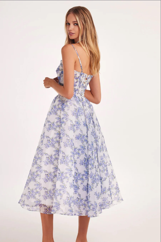 EMERY | Florales Midikleid
