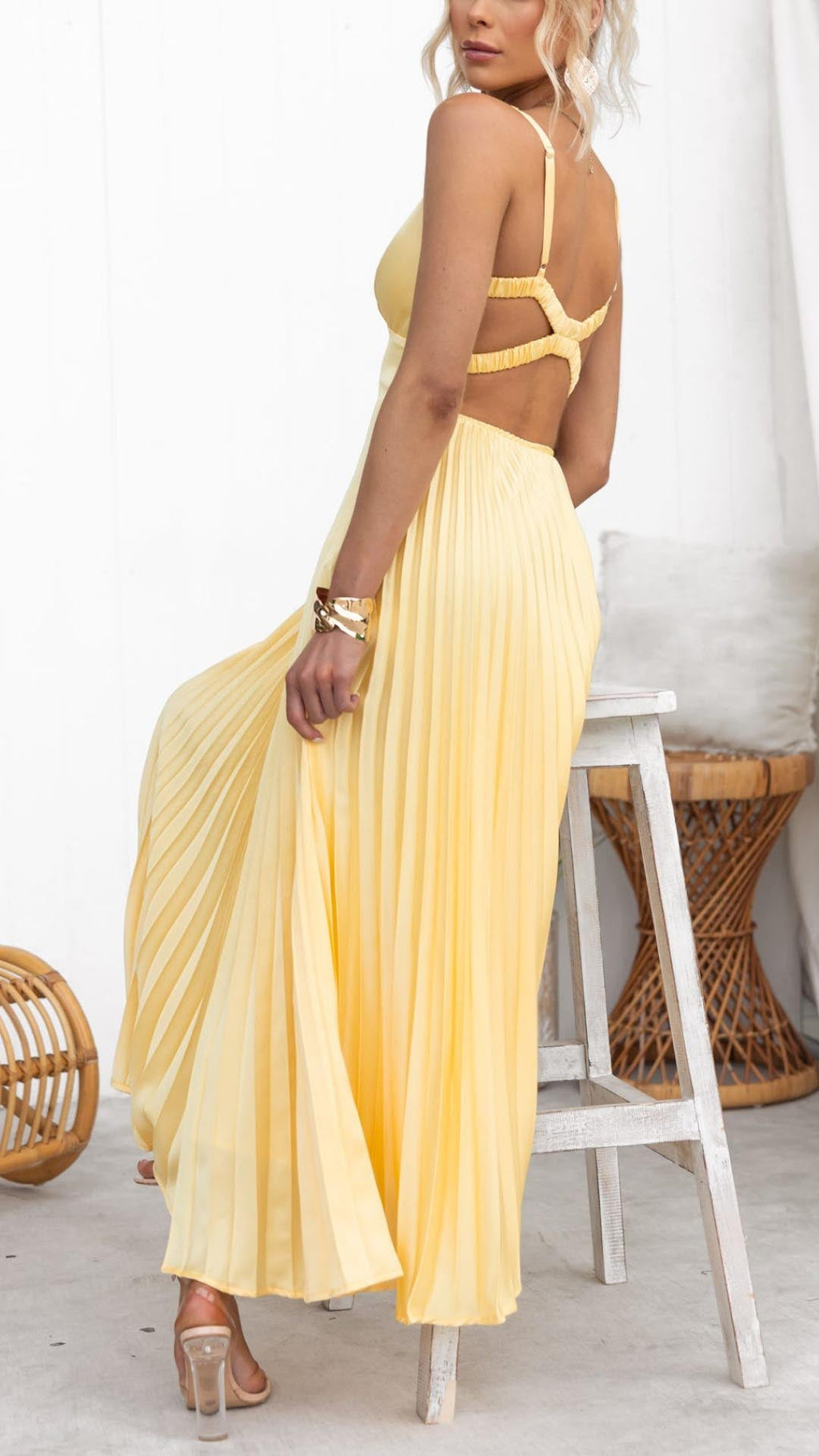 MALKA | Stilvolles Maxikleid mit Zartem Fall