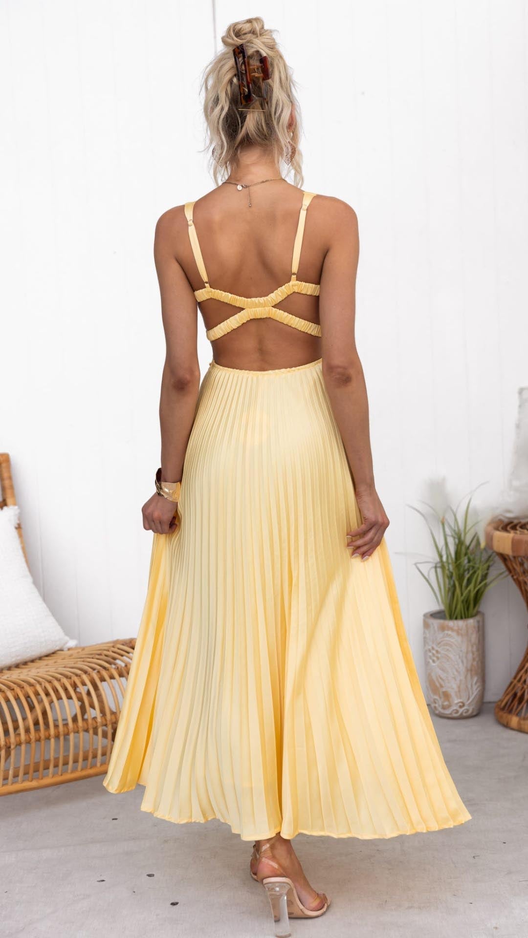 MALKA | Stilvolles Maxikleid mit Zartem Fall