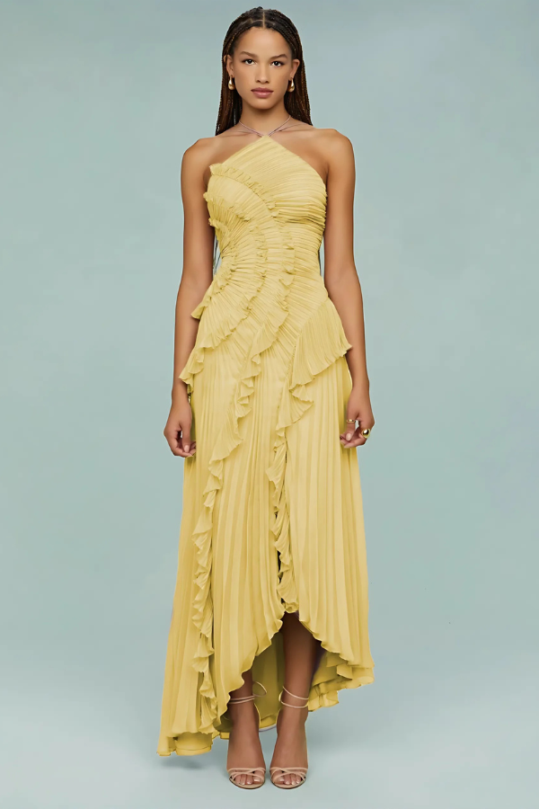 LIYANA | Spiral-Rüschenkleid
