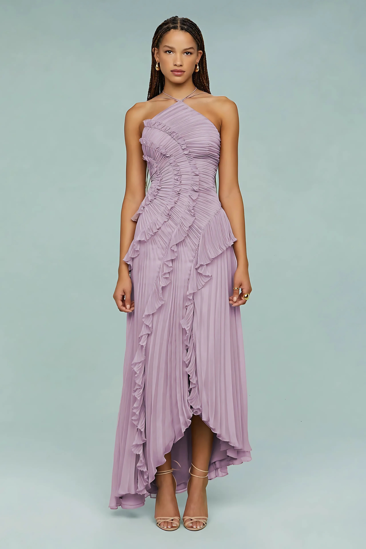 LIYANA | Spiral-Rüschenkleid