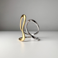 Anillo Ondulado de Dos Tonos