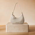 Mini Baguette Saffiano con Charm Dorado