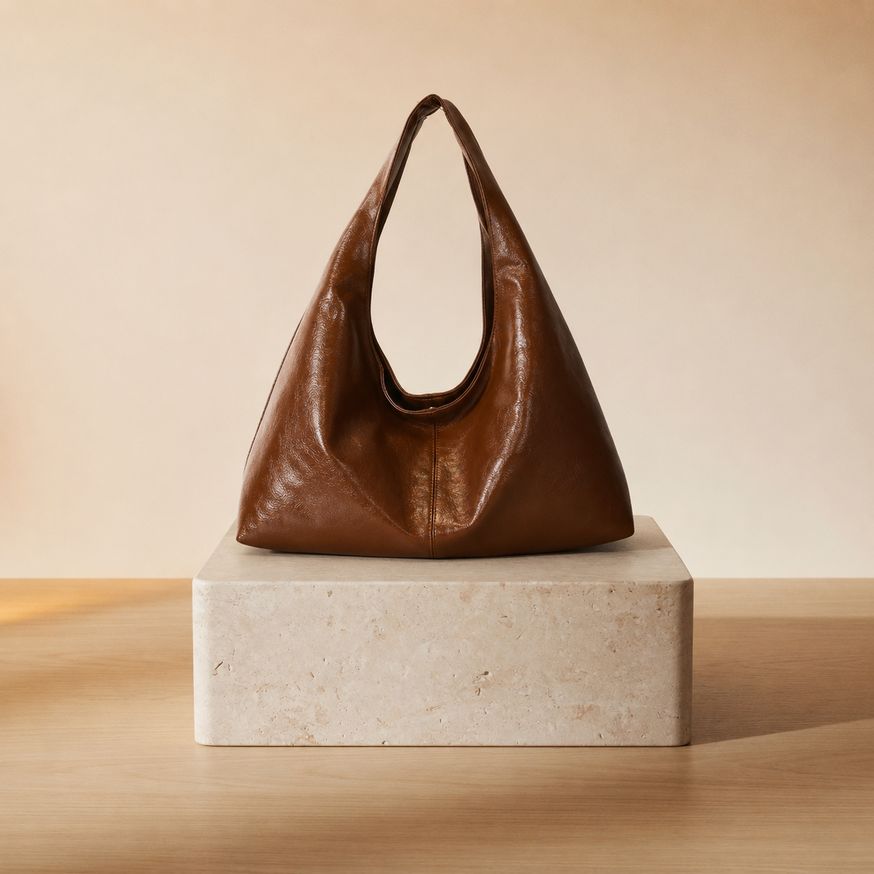 Bolso Hobo Piel Texturizada