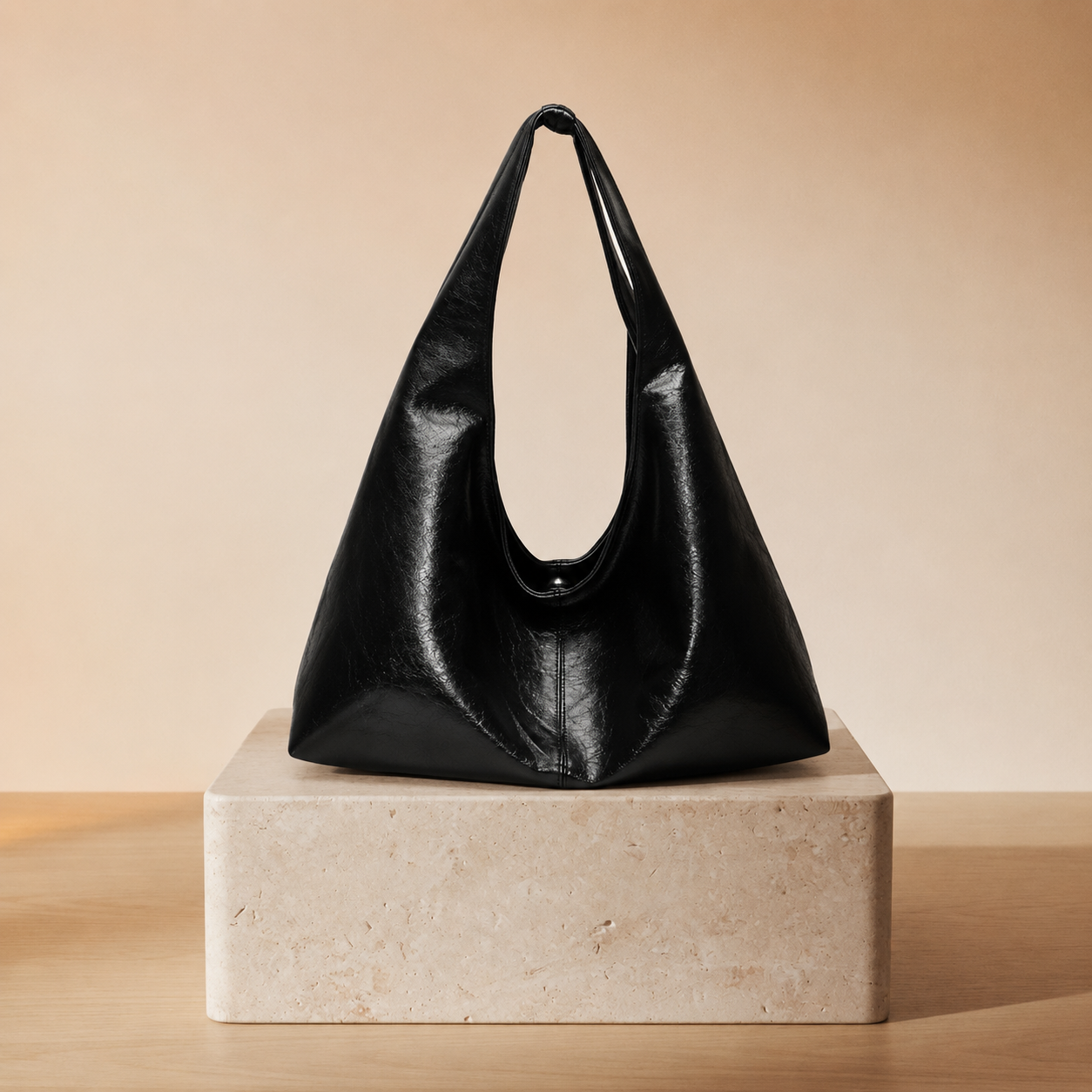 Bolso Hobo Piel Texturizada