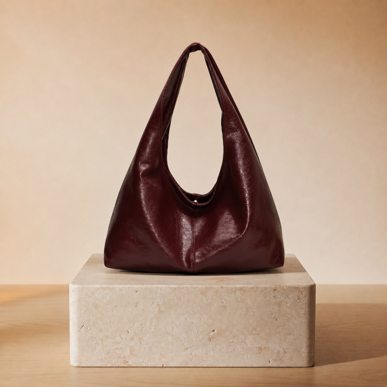 Bolso Hobo Piel Texturizada