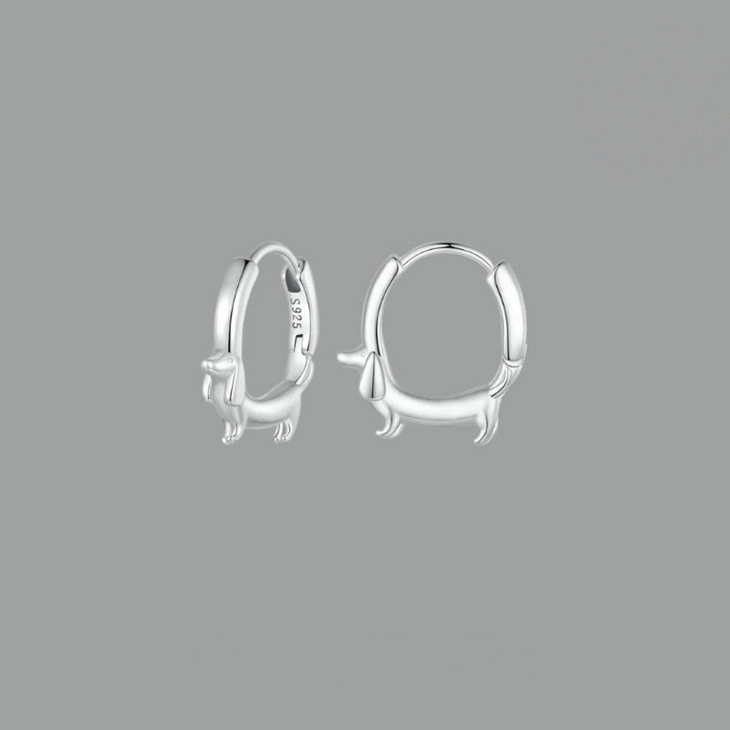 Dachshund Wiener Dog Hoop Earrings