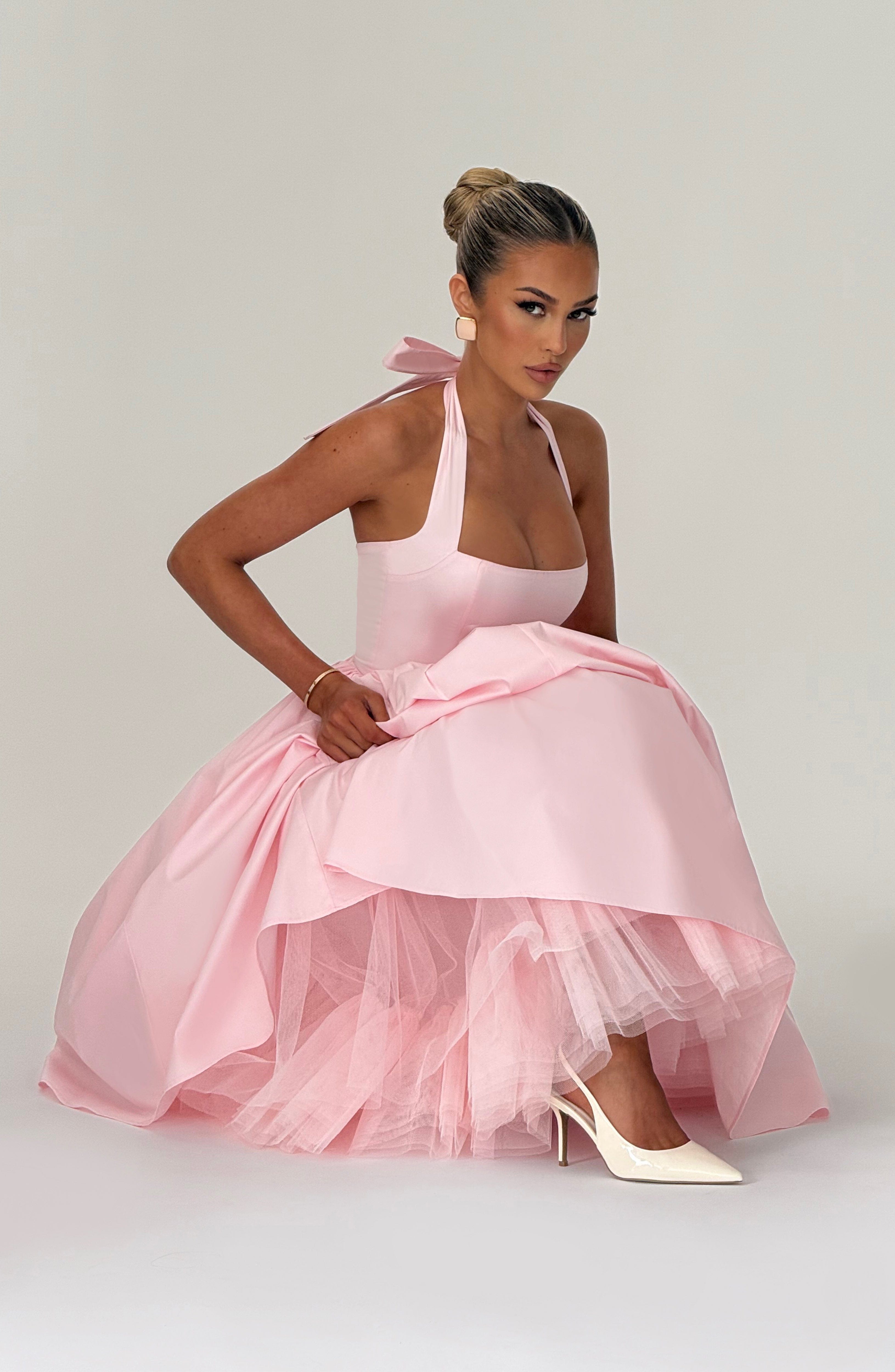 TESSA | Vintage-inspiriertes Halter Midi Kleid