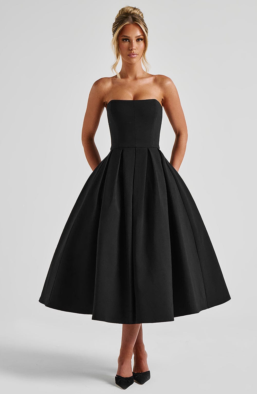 LAILA-MARIE | Curve Torch Midikleid